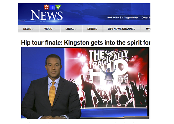 Tragically Hip on CTV news
